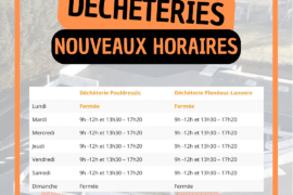 Déchèteries – Nouveaux horaires