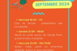 Programme culturel – Septembre 2024
