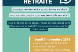 SOIRÉE INFO RETRAITE – Jeudi 7 Novembre à Pouldreuzic