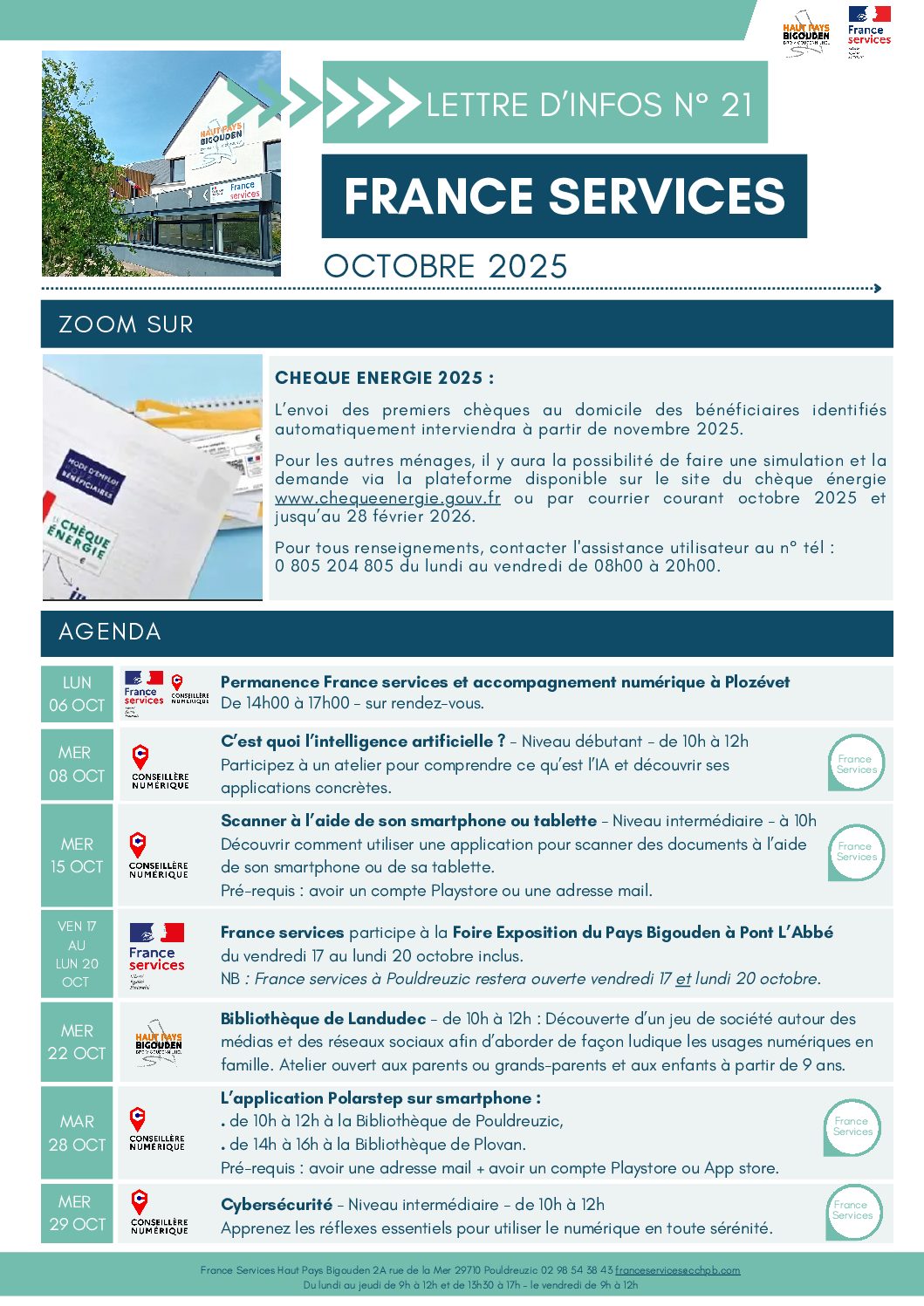 Lettre d’informations France Services N°21 – Octobre