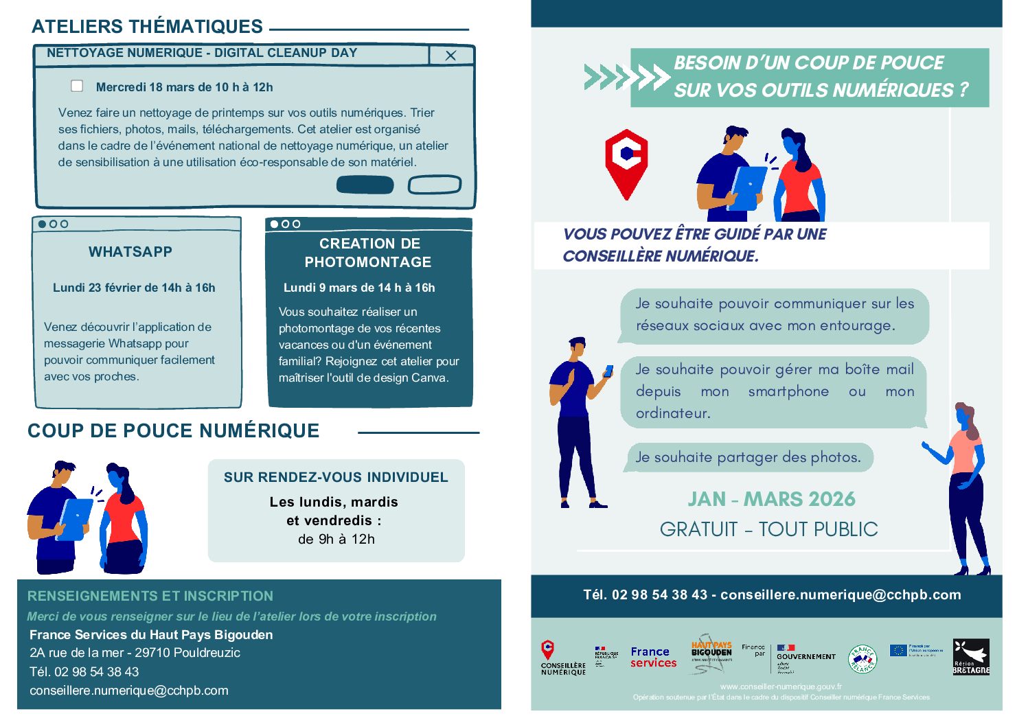 Ateliers numériques – Programme de janvier à mars 2026 Ateliers numériques – Programme de janvier à mars 2026