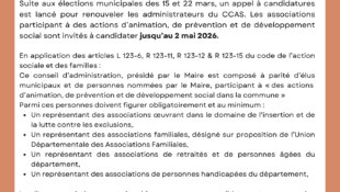 RENOUVELLEMENT DU CCAS RENOUVELLEMENT DU CCAS