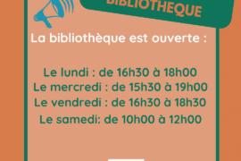 Horaires Bibliothèque municipale