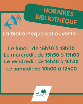 Horaires Bibliothèque municipale Horaires Bibliothèque municipale