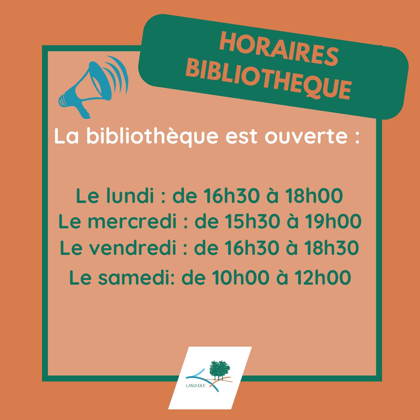 Horaires permanents bibliothèque